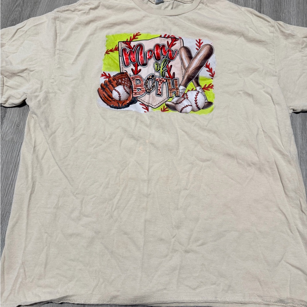 Gildan “mom of both” baseball shirt